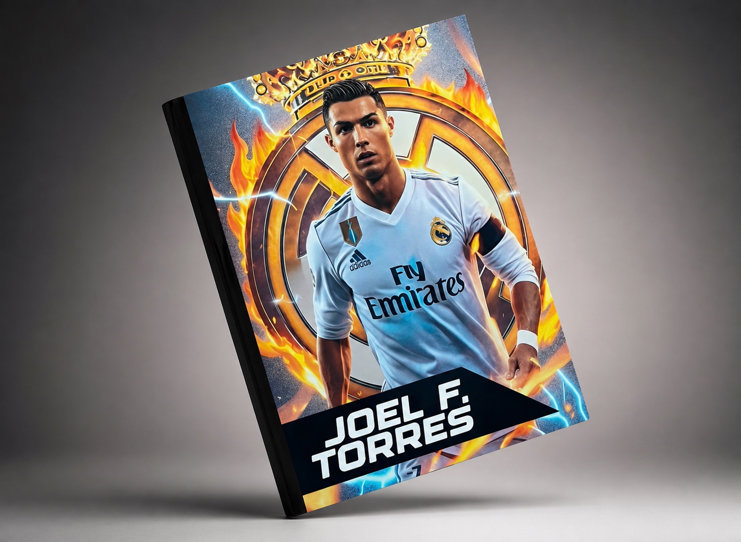 Cuaderno de fútbol personalizado con nombre